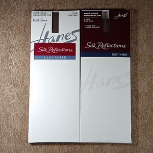 Hanes Silk Reflections Silky Knee Highs Town Taupe